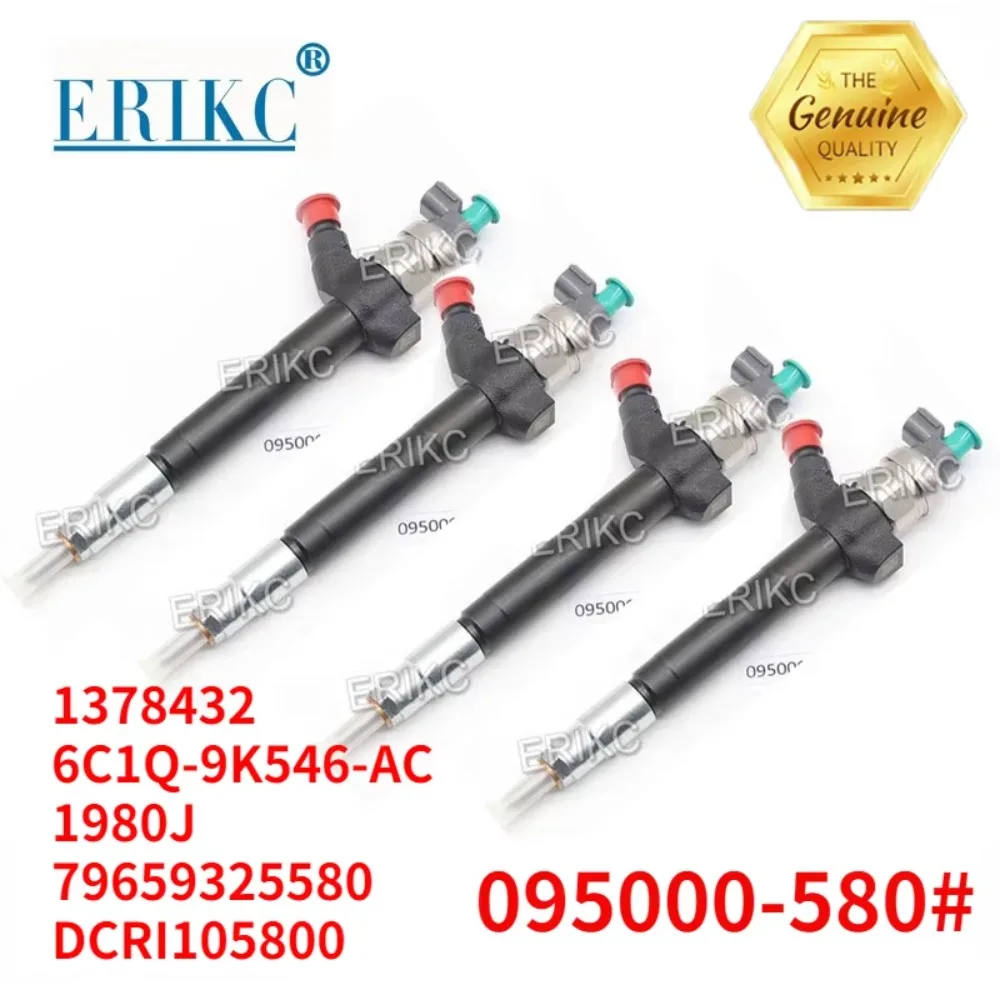 4pcs New Diesel Common Rail Fuel Injector 095000-5800 5801 DCRI105800 6C1Q-9K546-AC for PEUGEOT Boxer 2.2 HDI 74KW FORD