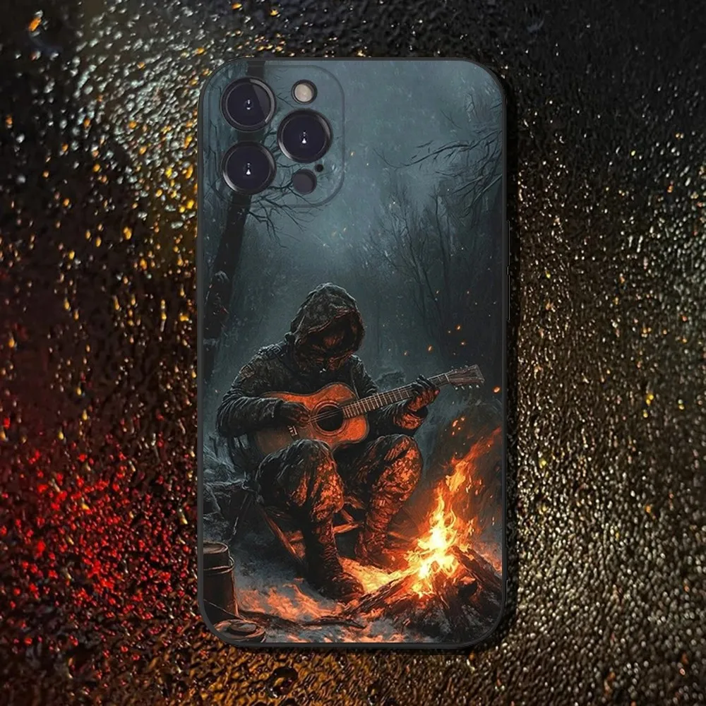 Casing Ponsel Game E-Escape From T-Tarkov untuk iPhone 16,15,14,13,12,11 Plus,Pro Max,XS,X,XR,SE,Mini,8,7, Sampul Hitam Silikon Lembut