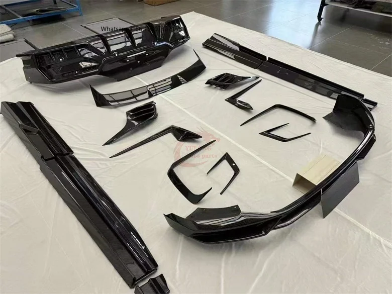 PK Style Dry Carbon Fiber Front Lip Side Skirts Rear Diffuser Rear Spoiler for Lotus Eletre Body Kit