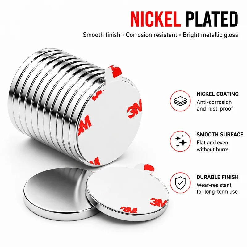 10/12/13mm Powerful Round Magnets with Adhesive Backing N35 NdFeB Neodymium Magnetic Imanes Sticky Magnetic Stickers For Home