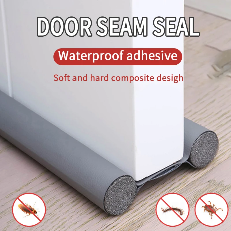 Door Bottom Sealing Strip Windproof Dust Self Adhesive Draft Stopper Anti-Cold Gap Weather Strip Sound Insulation Gap Blocker