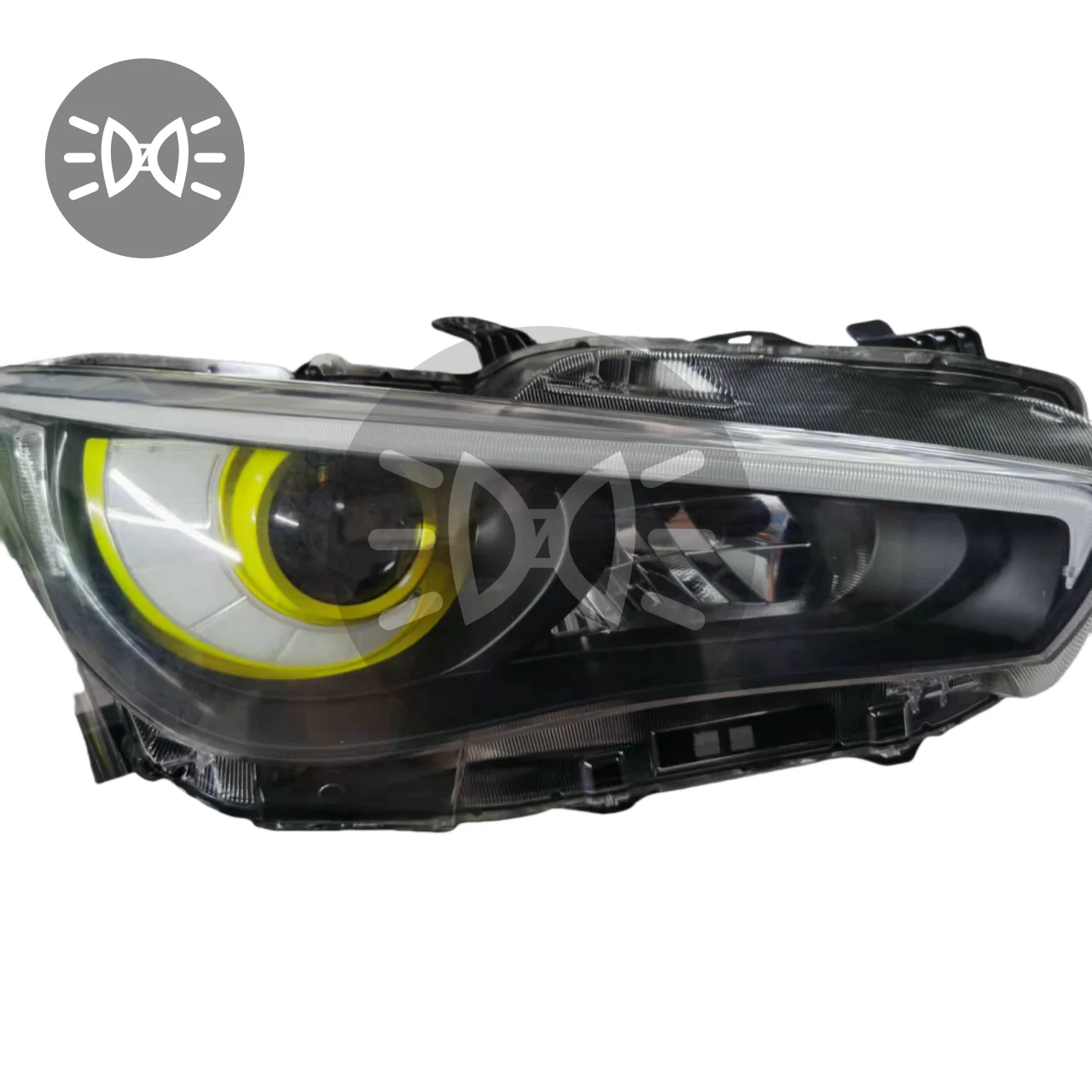 

For Infiniti Q50l Original Headlight Upgrade US Standard Eagle Eye Crescent Headlight Q50 Modified Yellow Pupil