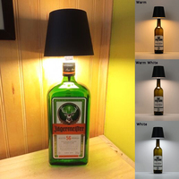Wireless Bottle Table Lamp Touch Control of 3 Colors and Stepless Dimming Waterproof IP54 for Bar Wine Bottles Desk Lights