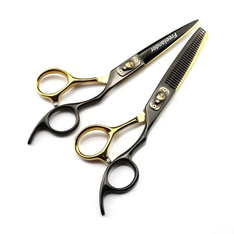 

Professional Wolf Head Hair Scissors 6 Inch Barber Cutting Shear Straight Thinning Hairdressing Scissor