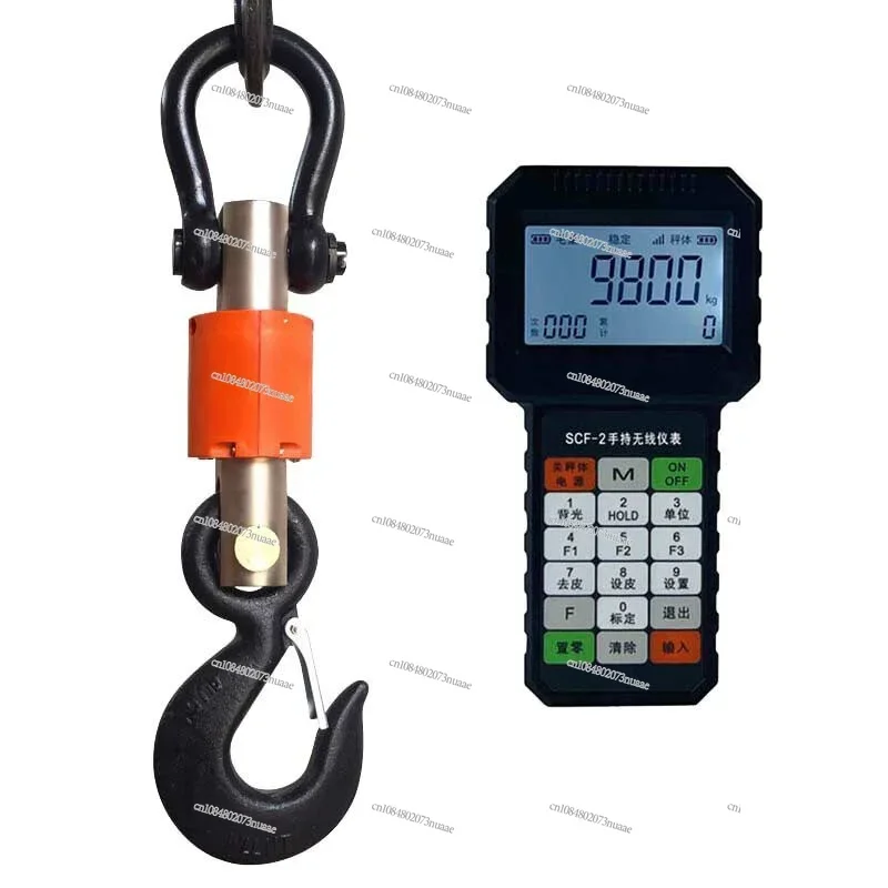 Electronic Crane Scale 3T Wireless Hand-held Hook Scale 5t Belt Print Crane Weighing 10 Tons Crane Scale