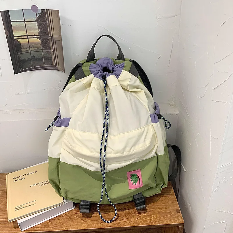 New Ladies' Shoulder Bag Lightweight Casual Drawstring Sport Backpack For Outdoor Activities Leisure Hiking Backpack