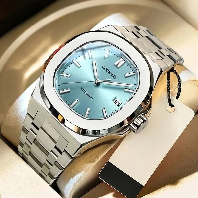 Nieuwe 2025 Heren Automatisch Horloge Lichtgevende Man Horloges Stalen Band Waterdicht Horloges Heren Luxe Merk Horloge