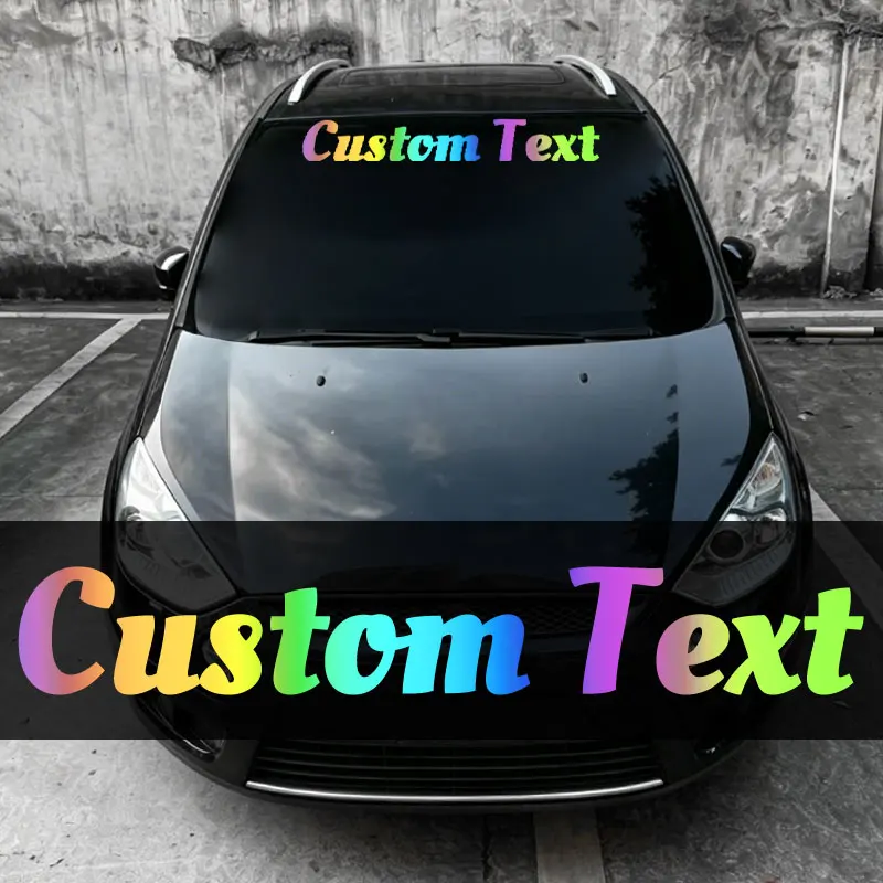 1PC Custom Car Front Windshield Sticker Personalized Waterproof DIY Truck SUV Side Body Boat Sunscreen Modified Vinyl Decal