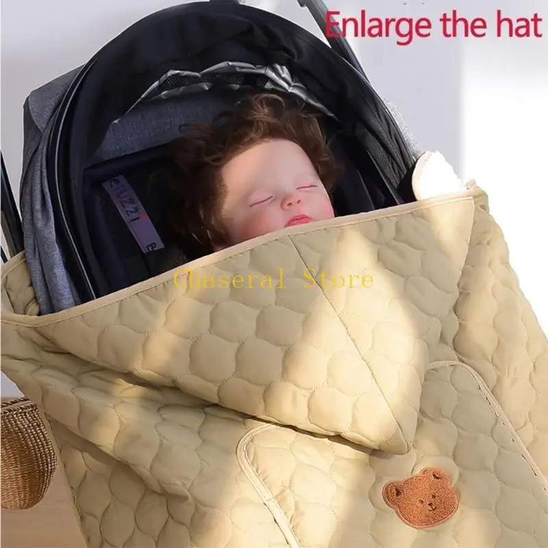 

E7CE Ветрозащитное детское одеяло для коляски. Стильное и практичное хлопковое одеяло с капюшоном.