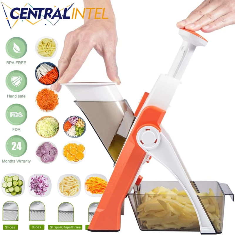 

Manual Veggie Chopper Potato Mandoline Slicer Vegetable Cutter Food Carrot Grater French Fries Onion Shredders Home Kitchen Tool