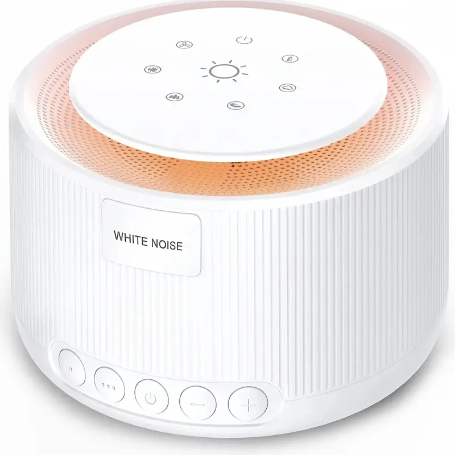 White Noise Machine, 30 Non-looping Sounds, 36-Level Volume, Memory Function, Timer, Touch Night Light Sound Machine for Adults 