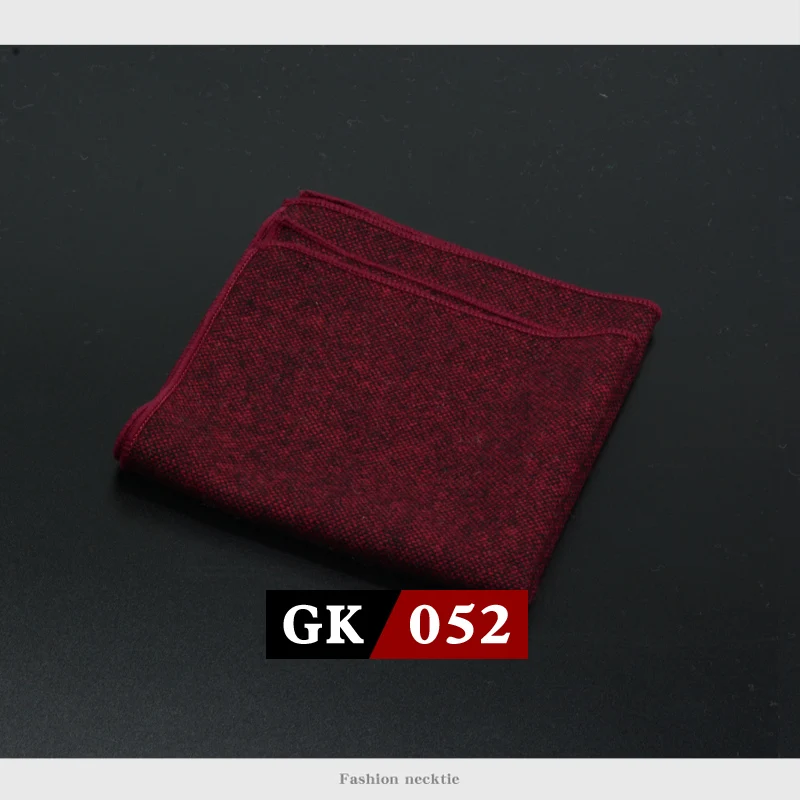 Classic Solid Color Wool Pocket Square for Men