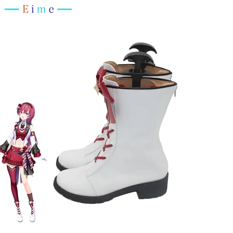 

Vtuber Amagase Muyu Cosplay Shoes Halloween Carnival Boots Game Cosplay PU Leather Shoes Big Size Custom Made