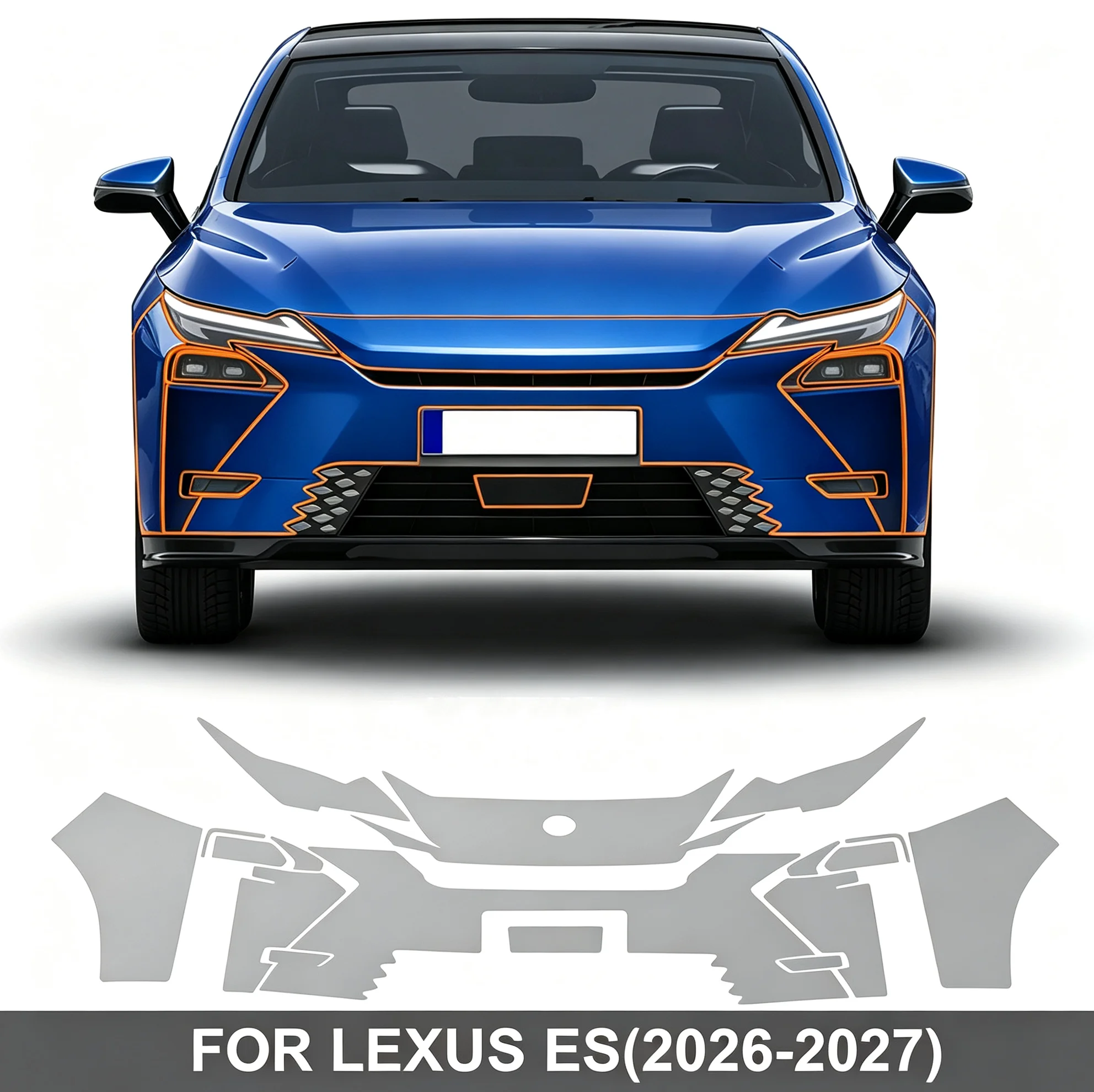 Pre Cut Transparent TPU Protection Film For Lexus ES 2026 2027 Car Clear Protective Body Sticker PPF Anti-scratch Film