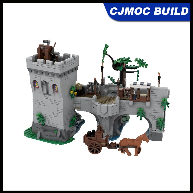 

1466 pieces MOC Building Block toy Medieval Castle Center Bridge Model Creative Holiday Gift suitable for Collector MOC-172923