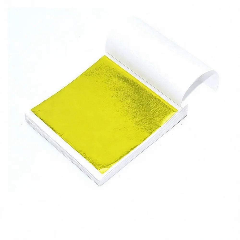 Gold Foil Flakes - กระดาษฟอยล์เมทัลลิกขนาด 9x9 ซม. สำหรับตกแต่งเล็บ งาน DIY