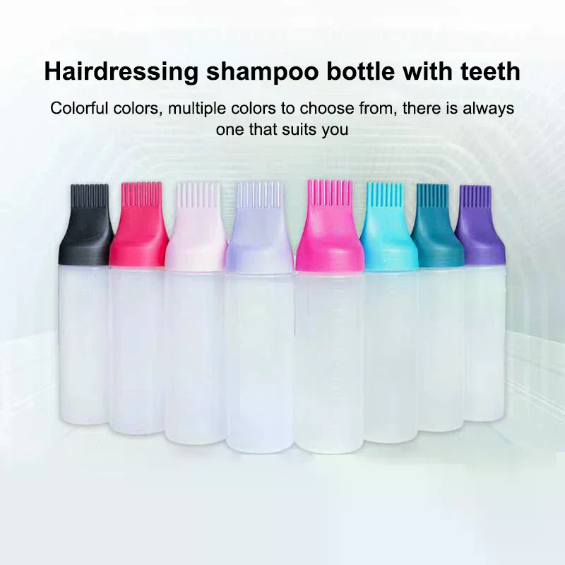 Botella aplicadora exprimible de 170ml, botella de plástico para tinte para el cabello, botella para teñir el cabello, botella de champú para limpieza en seco, peluquería