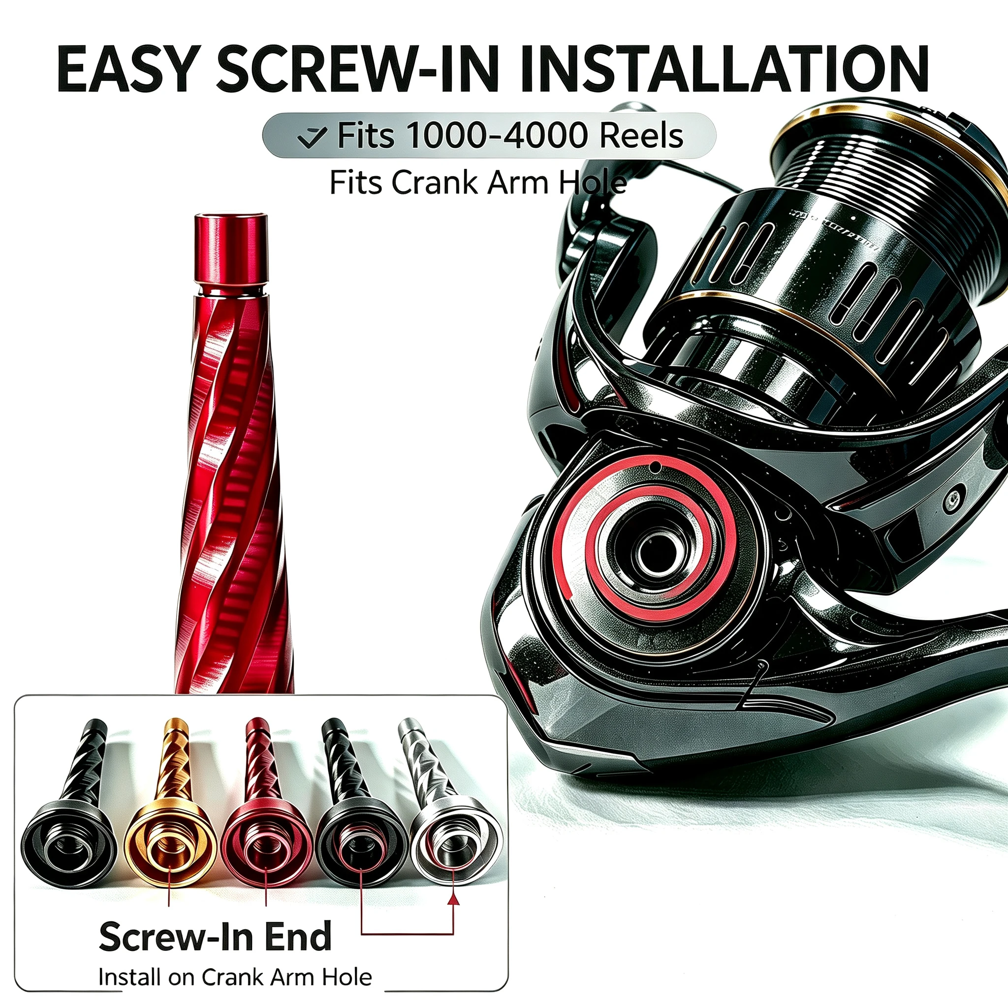 Screw-in Type Spinning Wheel Bracket, Cruise Ship Balance Rod, Available in Five Colors