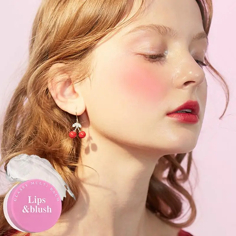 Blush for Cheeks 2-in-1 Face Blusher and Lip Color Buildable Coverage Contour Highlighter Cosmetics Matte Finish Natural Glow