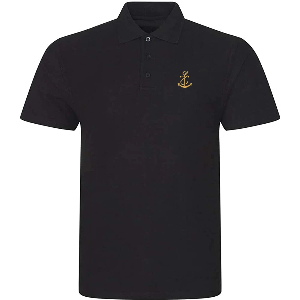 

Lyprerazy Men's Casual Polo Shirt Anchor for Marine Sailor Embroidered Short Sleeve Golf Polo-Shirt