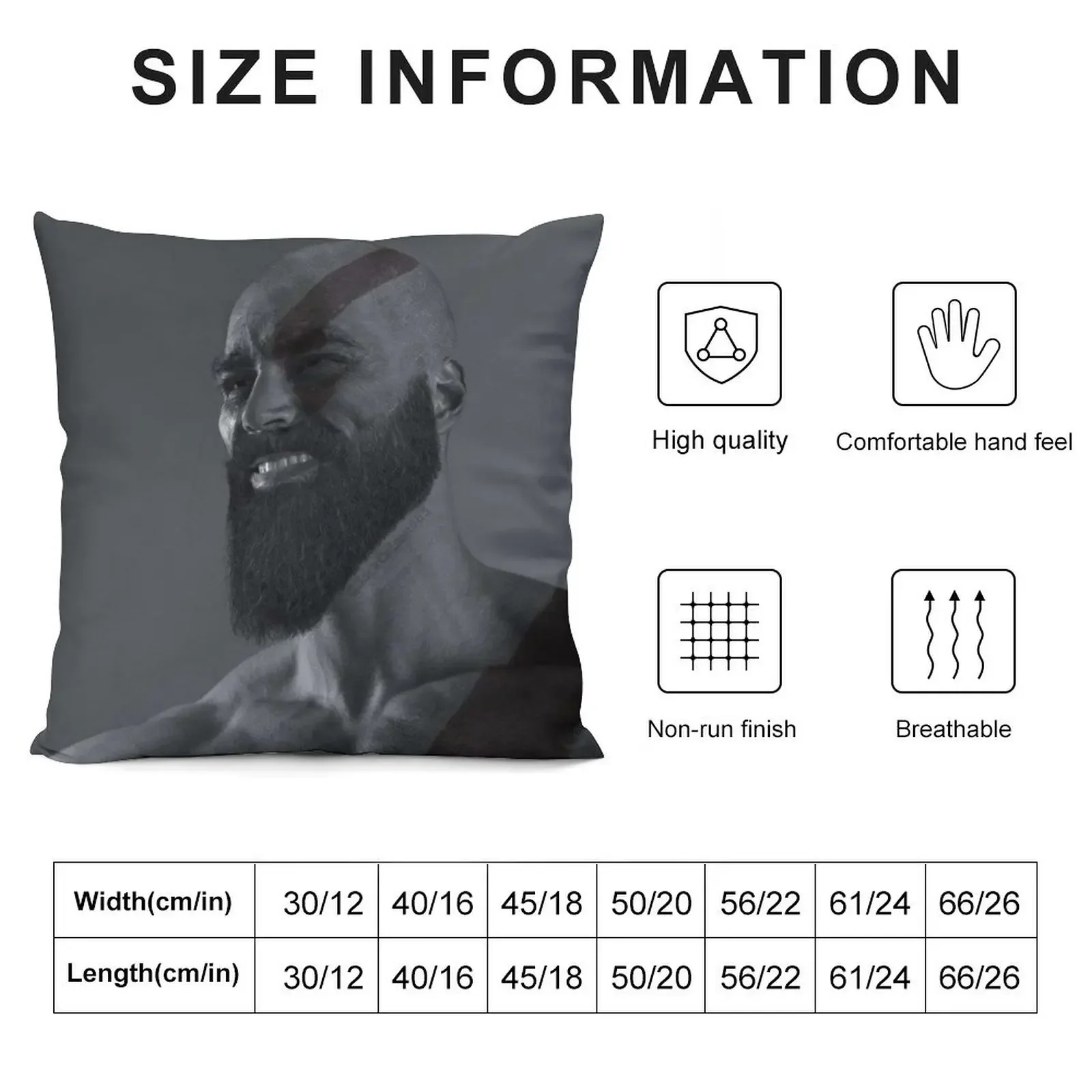 KRATOS CHAD Throw Pillow ornamental pillows Throw Pillow Covers christmas supplies pillow