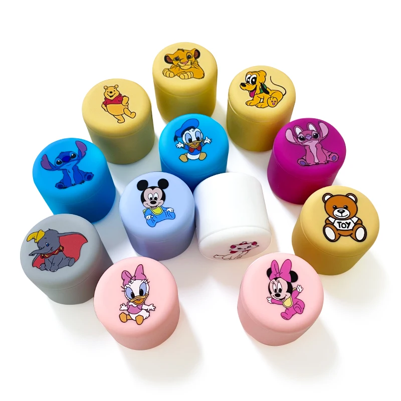 1pcs Disney Cartoon Modelling Fetal Hair Umbilical Cord Preservation Silicone Baby Tooth Box Children