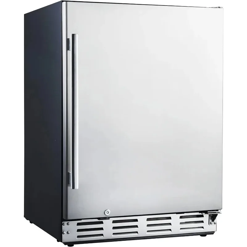 Beverage Refrigerator, 24 inch Under Counter Beverage Cooler for 154 Cans w/ 32-41℉ Temperature Range