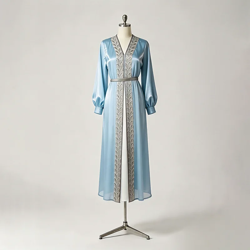 ZAMOR European Banquet Style Vintage Robe 2026 Summer New Gold Foil Lantern Sleeve Cardigan Formal Dress Set Women