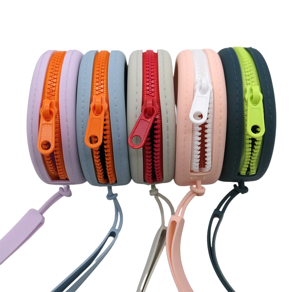 Aufbewahrungstasche mit Reißverschluss, Kosmetiktasche, Silikon, weiches Material, mehrfarbig, DIY-Geschenk