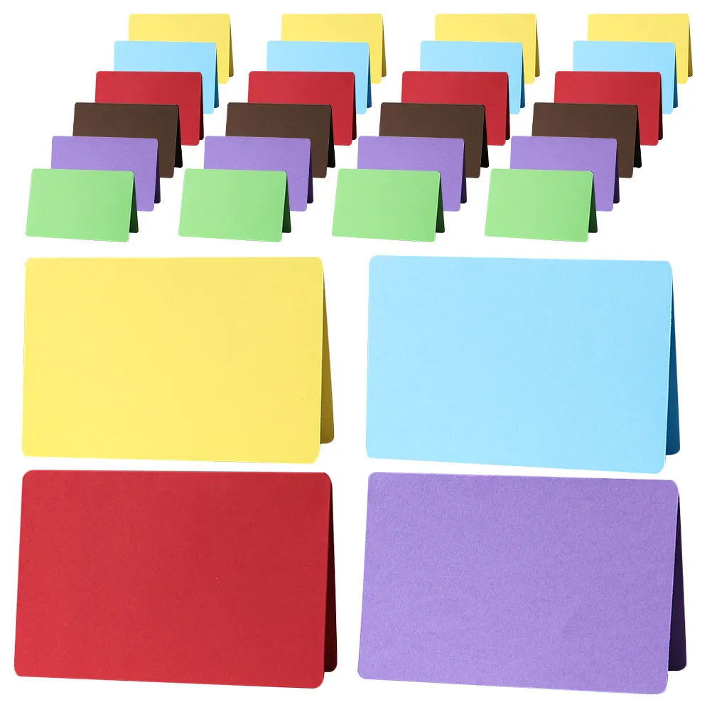 30Pcs Watercolor Blank Folded Greeting Cards Small Compact Portable Multi Function DIY Note Cards Message Accessories