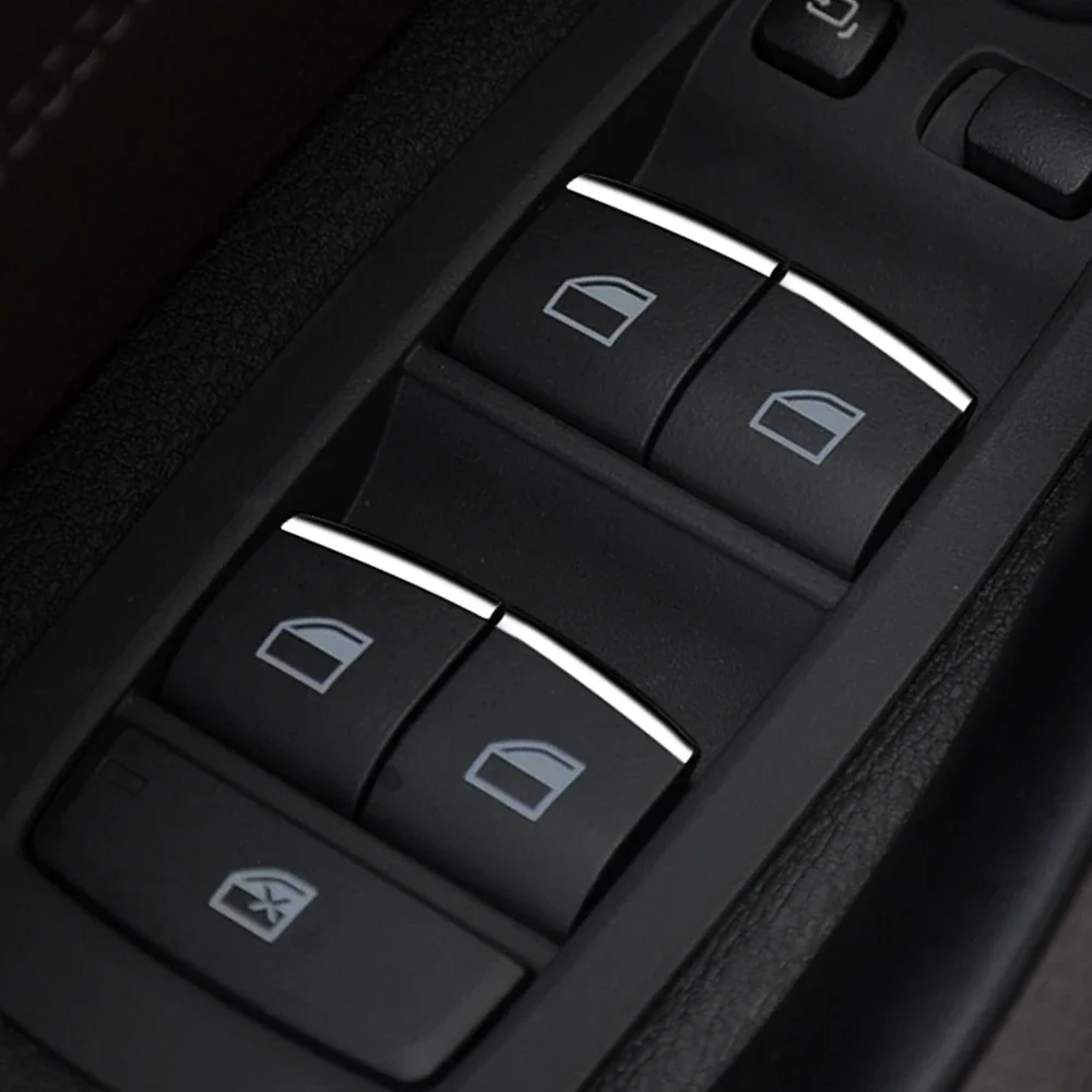 For BMW 1 2 3 4 5 7 Series X1 X2 X3 X4 F20 F22 F30 F34 F01 F48 F25 F26 Window Lift Button Sticker Sequins Trim Accessories