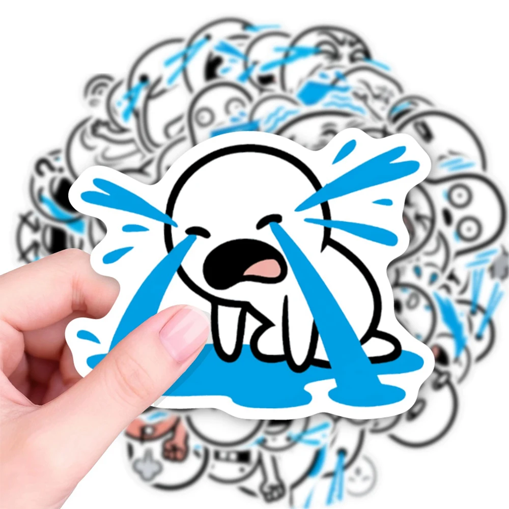 10/30/50PCS Funny Demonic Emotions Graffiti Stickers for Laptop Stationery Phone Emotional Breakdown Cartoon Decals