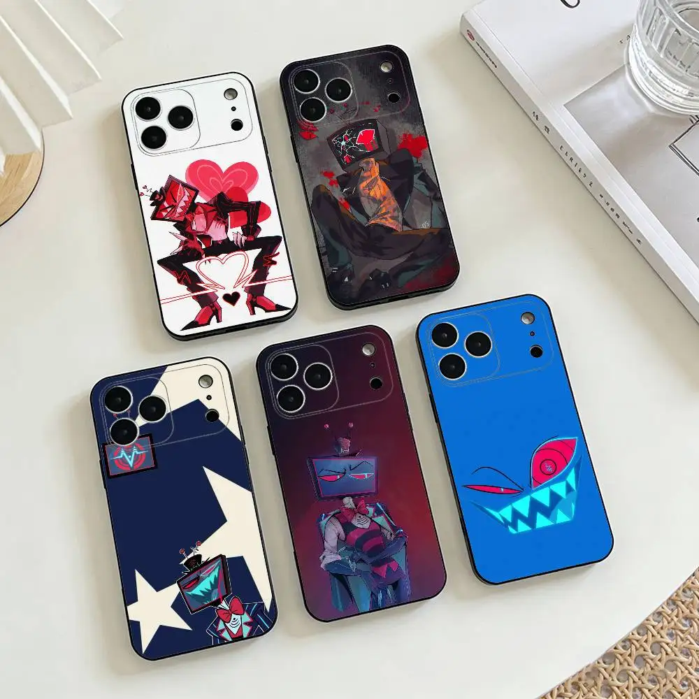 

V-Vox Sleek Trendy Vibe Phone Case For iPhone 17,16,15,14,13,12,11 X XR Plus,Soft Silicone Black Cover