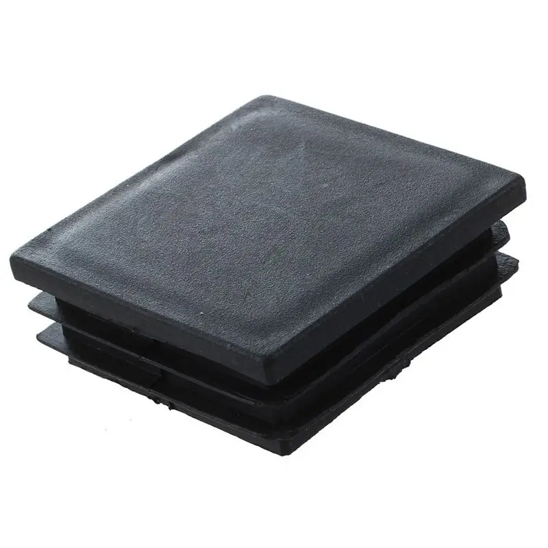 HLZS-25 Pcs Plastic Square Blanking End Caps Tubing Tube Inserts 50Mm X 50Mm