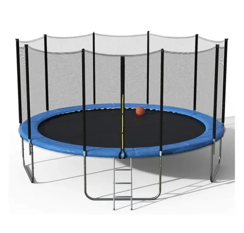 

Jumping Bed Trampoline with Safety Net Bungee Big Children Double Protection with Zipper and Buckle Trampoline Circle Outdoor