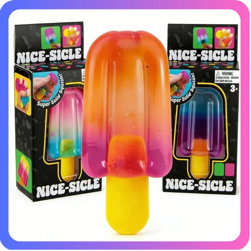 Needoh Nice Cube Sensorischer Würfel – Stressabbau-Squishy-Würfel gegen Angstzustände, Quetschobjekt für Konzentration bei ADHS-Überleidern