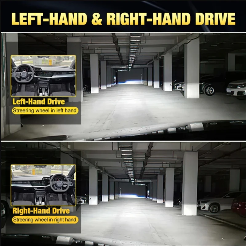AILEO New 2Pcs H7 LED 6000K Canbus Super Mini Projector Lens H11 9005 HB3 9006 HB4 80W Automobiles Bulbs 16000LM RHD LHD 12V