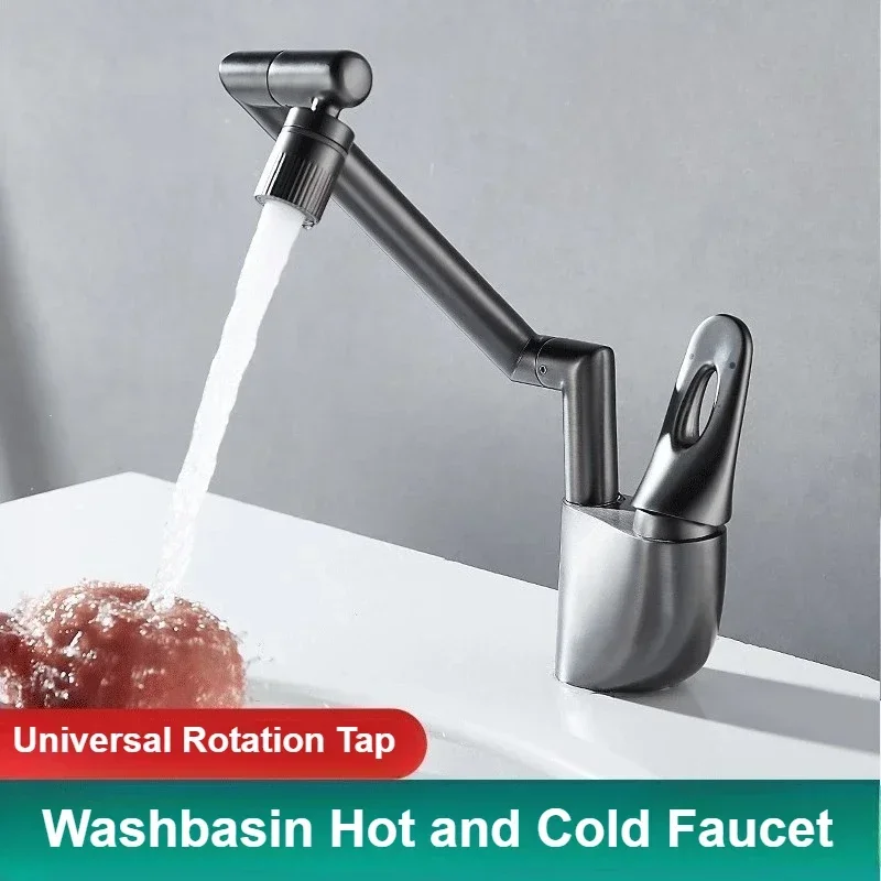 

Brass Bathroom Mixer Faucet Universal Rotation Basin Faucets Hot and Cold Mixer Tap Household Toilet Countertop Faucets G1/2