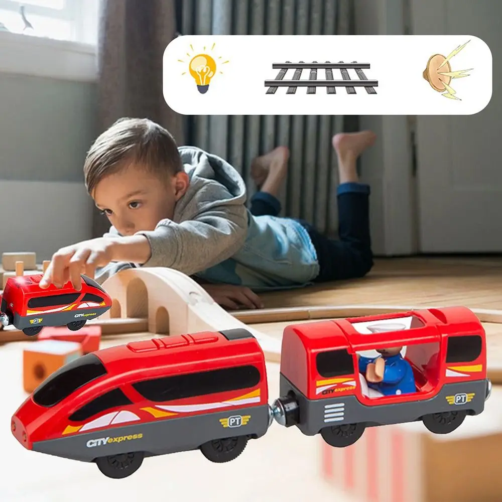 Autospeelgoed Nieuw ontwerp Grappig Compatibel met Brio Toys Trein Houten treinbaan Werkt op batterijen