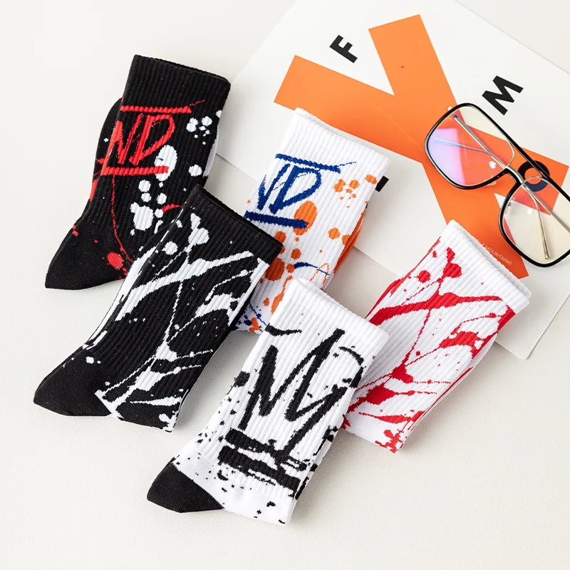 Harajuku Mode Socken Männer der Trend Basketball Sport Socken Hip-hop Lange Rohr Hohe Socken Flut Marke Straße Skateboard socken