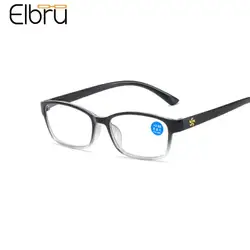 Elbru Diopters+1+1.5+2+2+5+3+3.5+4 Anti Blue Rays Reading Glasss Women Men Sqaure Business Presbyopic Optical Eyeglasses Frame