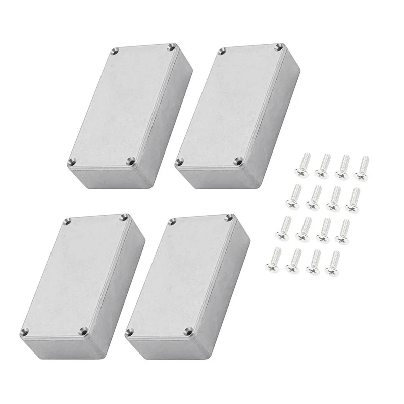 4PCS 1590B Guitar Pedal Enclosure Aluminum Diecast Stomp Box Case Toggle Switch Box 112X61x32mm