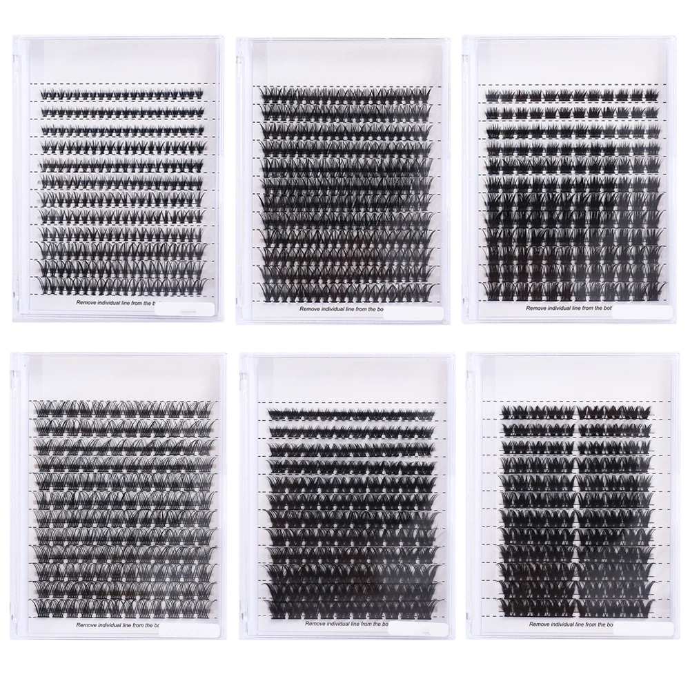 False Mink Eyelashes Bundles Natural Eyelash extension 3D Russia Volume Individual Eyelash Cluster Makeup Tools Segment Lashes