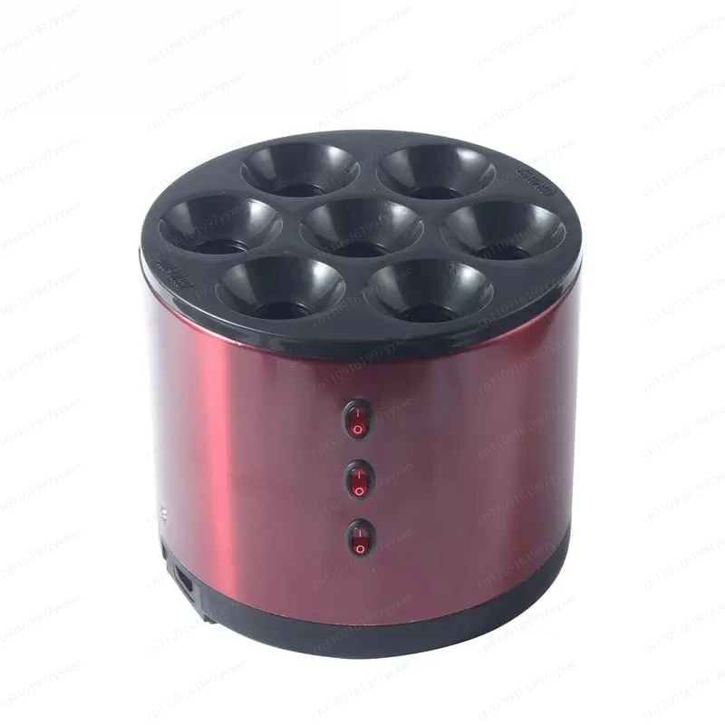 Automatic lifting non-stick pan egg sausage roll making machine 7 holes heating image 3