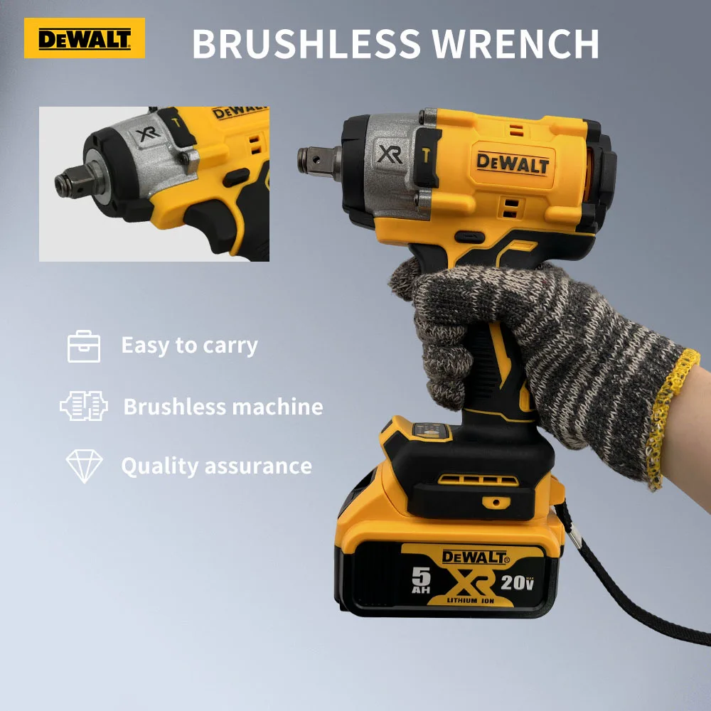 DeWalt Brushless Electric Impact Wrench Wireless Cordless Electric Wrench Screwdriver Gun For 20V Battery Adjustable Speed