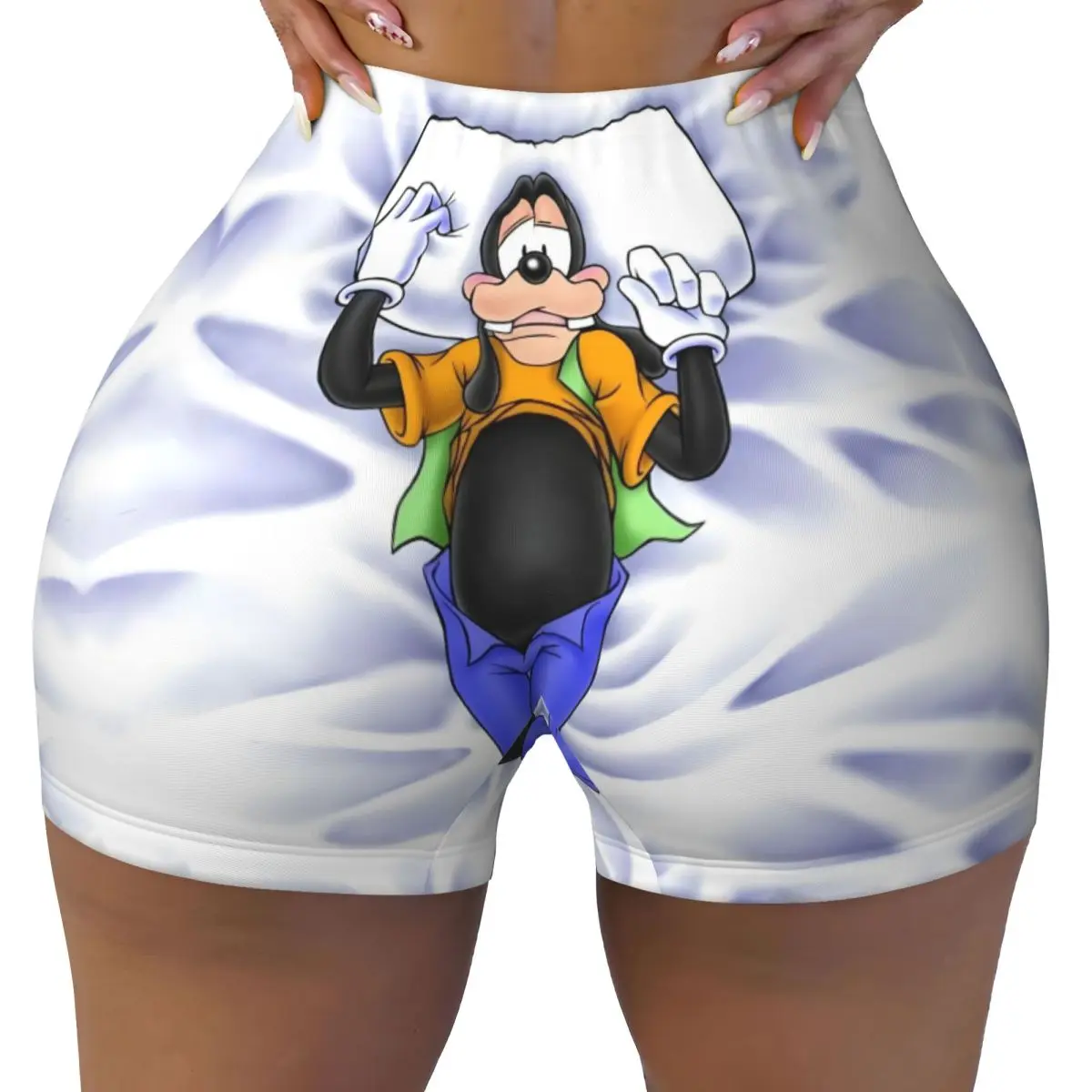 

Custom Goofy Goof Workout Shorts for Women Anime Cartoon Gym Running Biker Yoga Shorts
