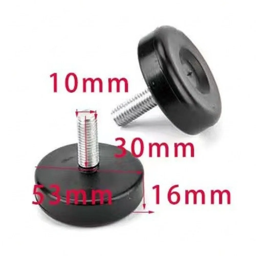 10pcs Rubber Adjustable Feet Fitness Equipment  Foot Pad Leveling Feet Rubber Anti-shock Fitness Foot Equipment Pad