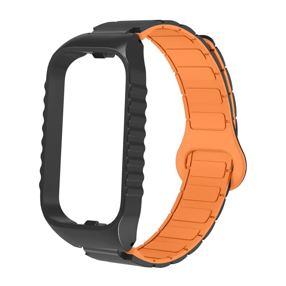 

12mm Magnetic Watch Strap For Redmi Band 2 Armor Style Quick Release Sweatproof Durable Silicone Stable Buckle Watchband Unisex