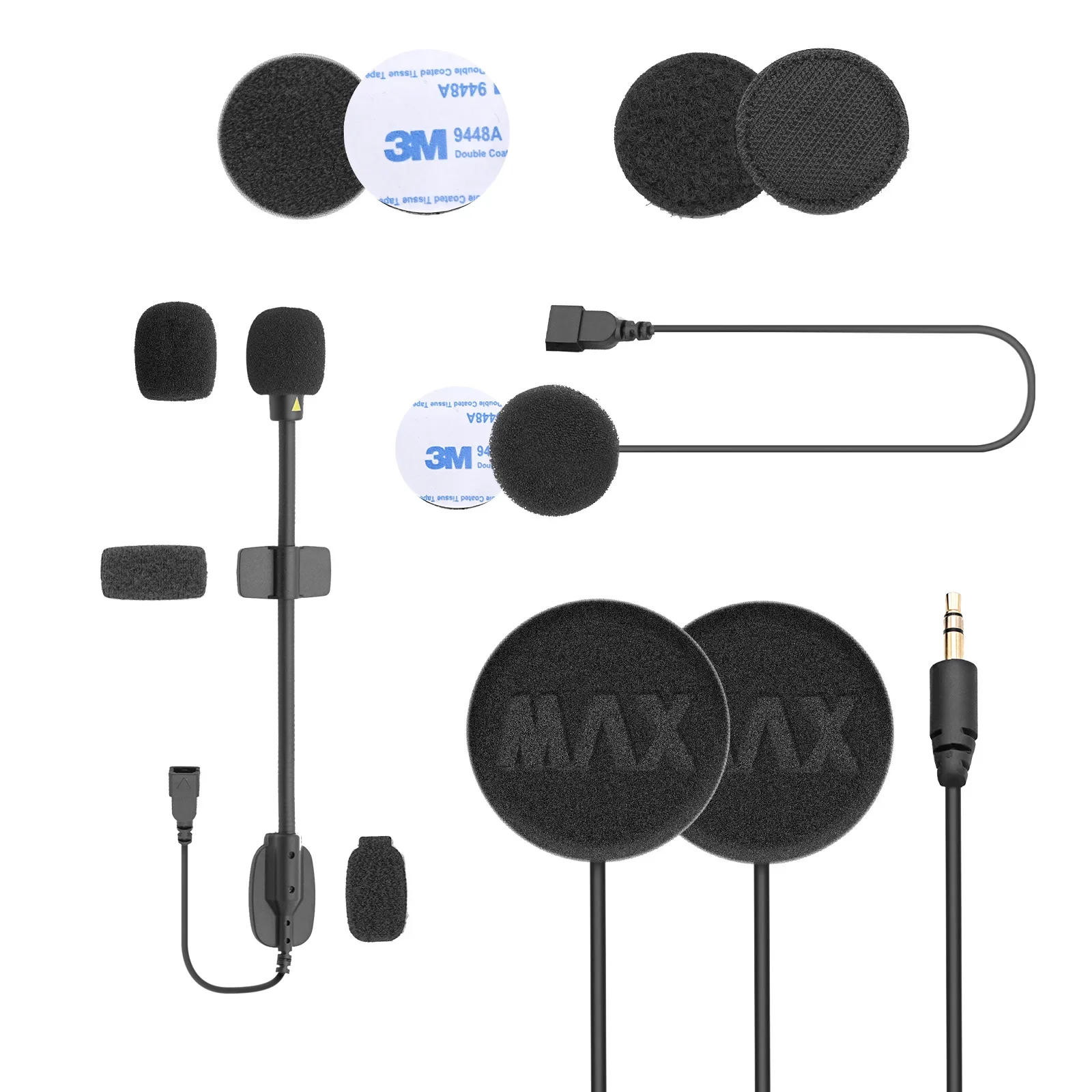 

ASMAX F1/Z1 Universal Speaker Soft Wheat and Hard Wheat 40MM Headset for Helmet Upgraded Noise Cancellation Function