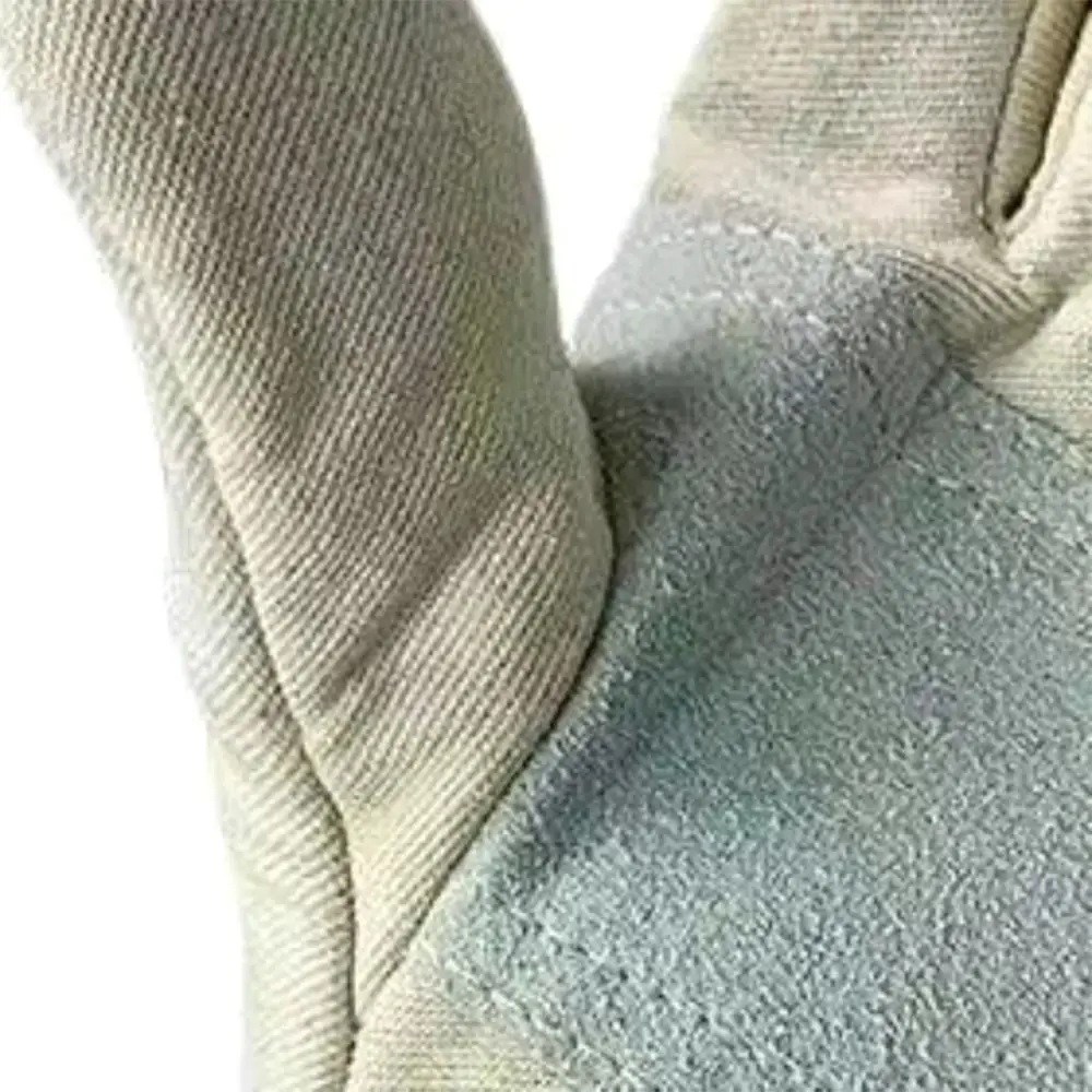 1Pair Double Thickened Canvas Gloves Stab Proof Wear Resistant Labor Protection Gloves Thermal Insulation Anti Cutting